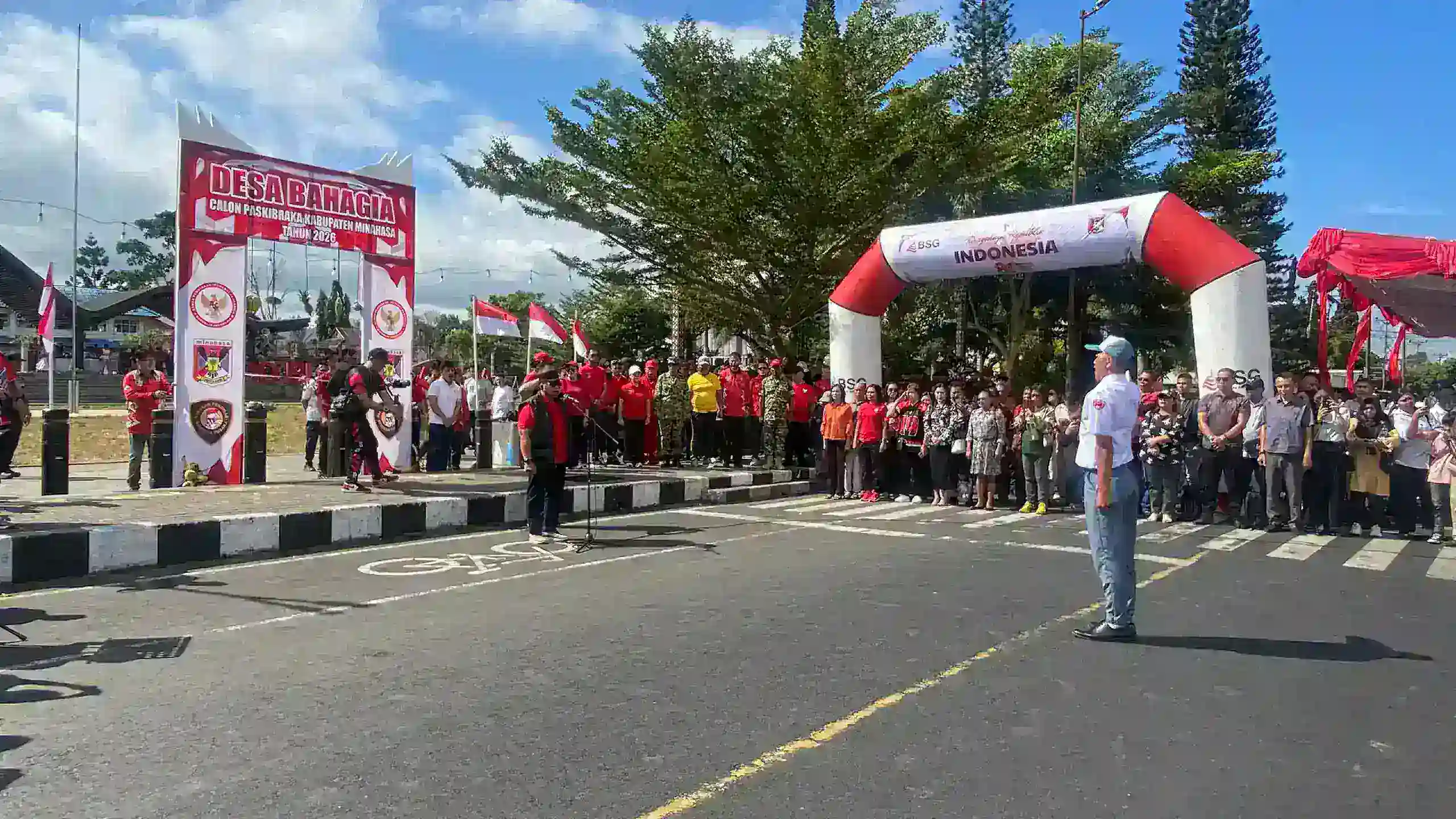 Polres Minahasa Hadiri Upacara Tantingan Penerimaan dan Pembentukan Calon Paskibraka Kabupaten Minahasa Tahun 2026